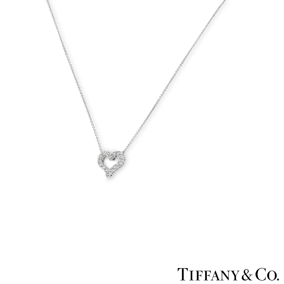 Tiffany & Co. Platinum Diamond Hearts Pendant 0.54ct TDW | Rich Diamonds